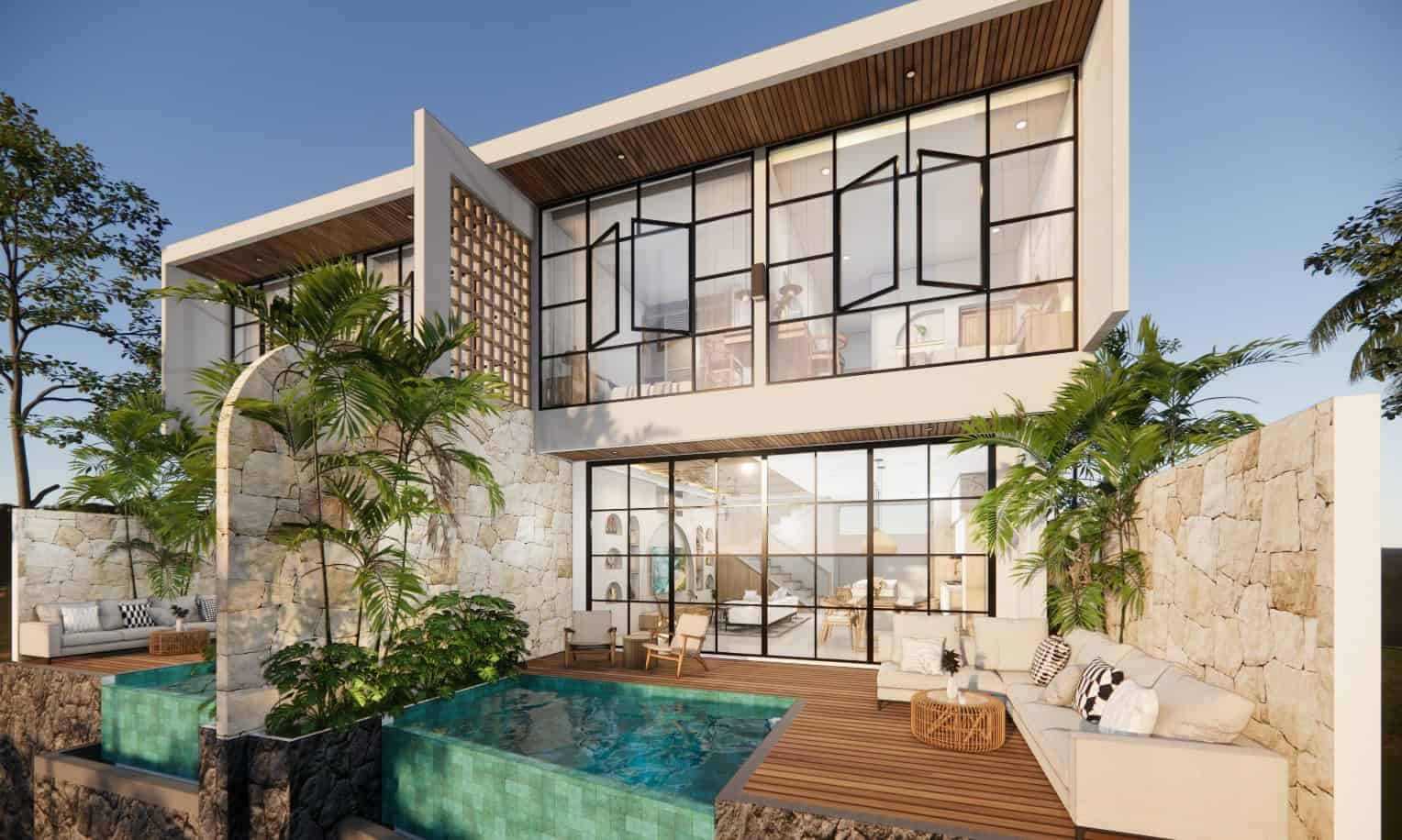 CHARMING 2 BEDROOM VILLA WITH RICE FIELD VIEW FOR SALE LEASEHOLD IN TUMBAK BAYUH BALI BE-946 